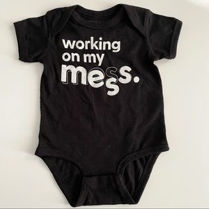 New Black Working On My Mess Onesie